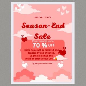 Closet Clear Out Sale!